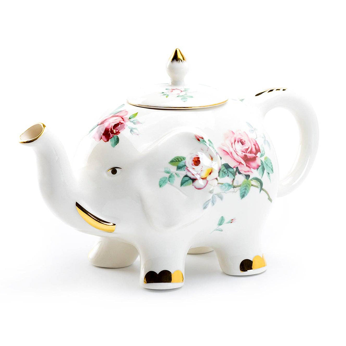 Teapot - Rose Elephant 32oz Fine Porcelain