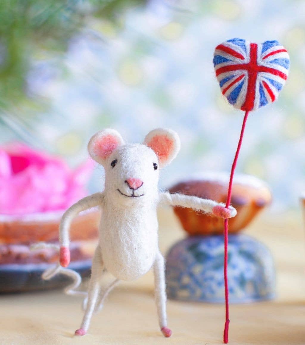 Felt Mouse - Union Jack Balloon