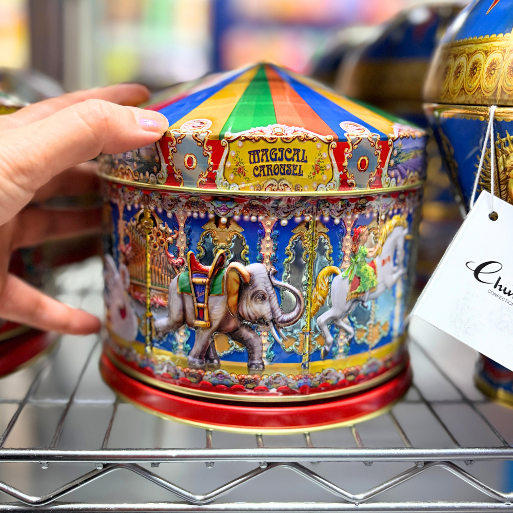 Churchills Vanilla Fudge in Metal Tin Carousel 300g