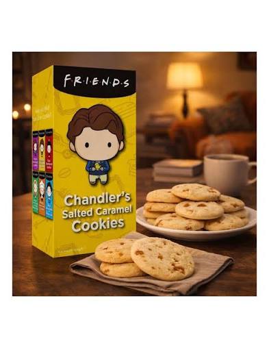 Friends Themed Chararcter Chandler's Salted Caramel Cookies 150g