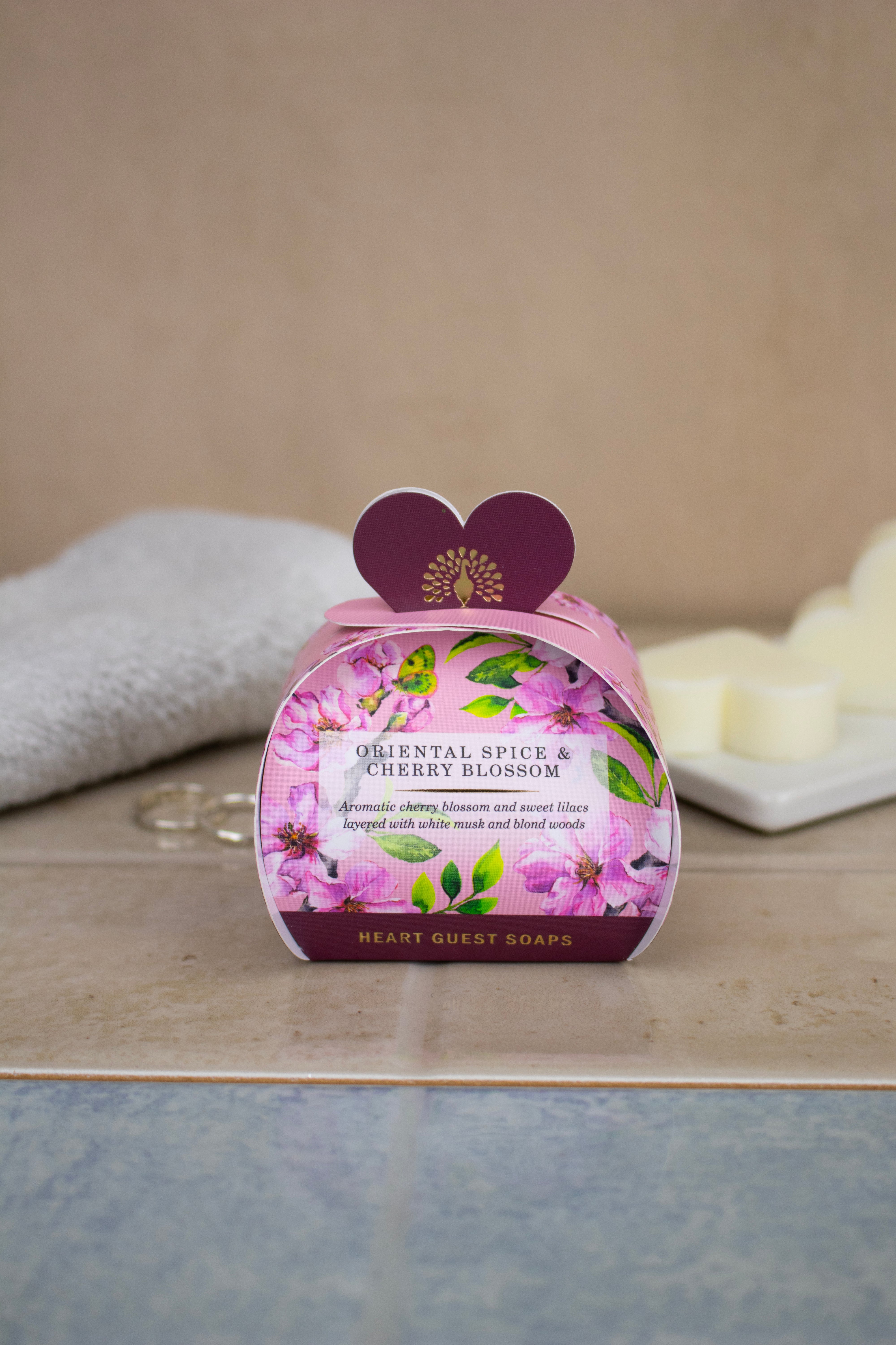 Heart Shaped Gift Soaps 3 x 20g - Oriental Spice & Cherry Blossom