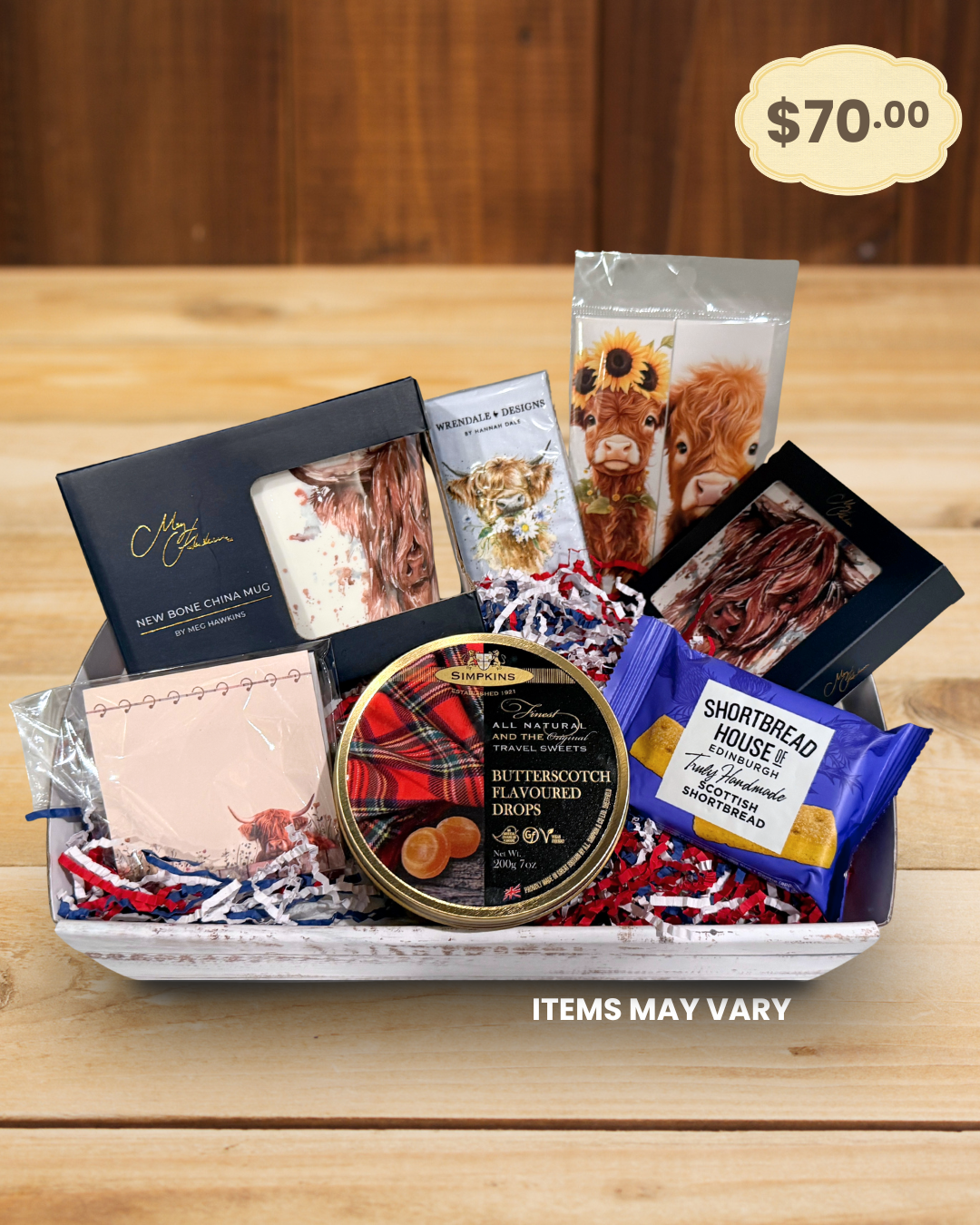 Gift Basket - $70.00 Highland Cow Signature