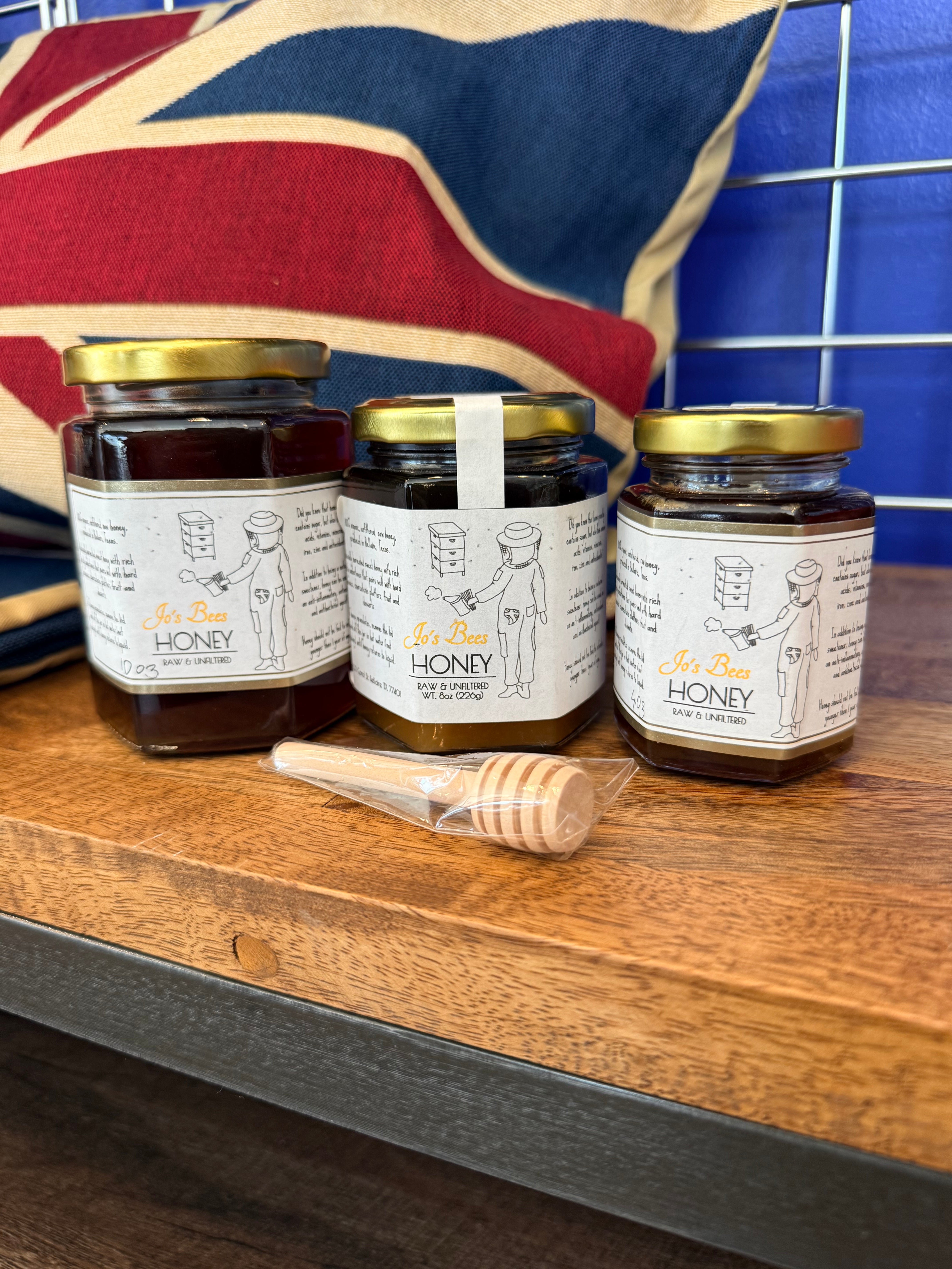 Jo's Bees Honey Raw & Unfiltered 4oz (113g)