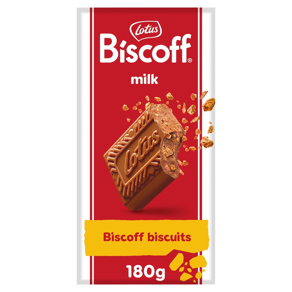 Lotus Biscoff Milk Chocolate Bar 180g