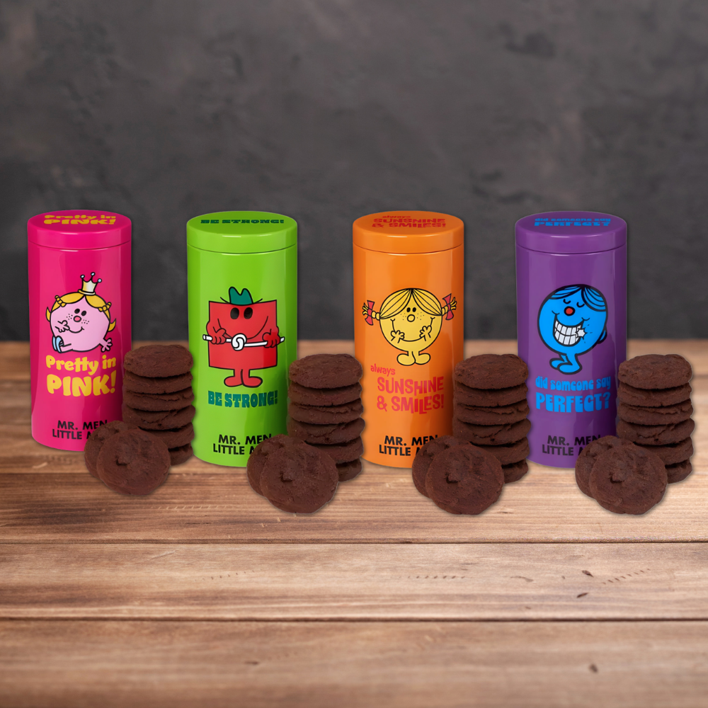 Mr. Men Mr Perfect Chocolate Brownie Cookie Tins 100g