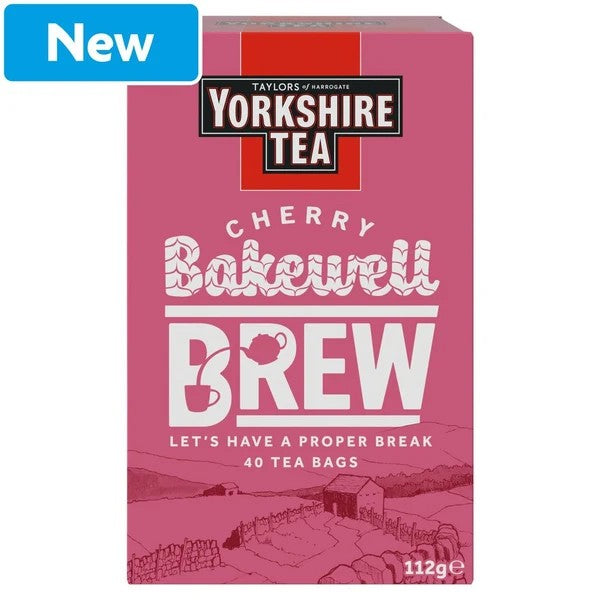 Yorkshire Cherry Bakewell Brew Tea Bags 40ct (112g)