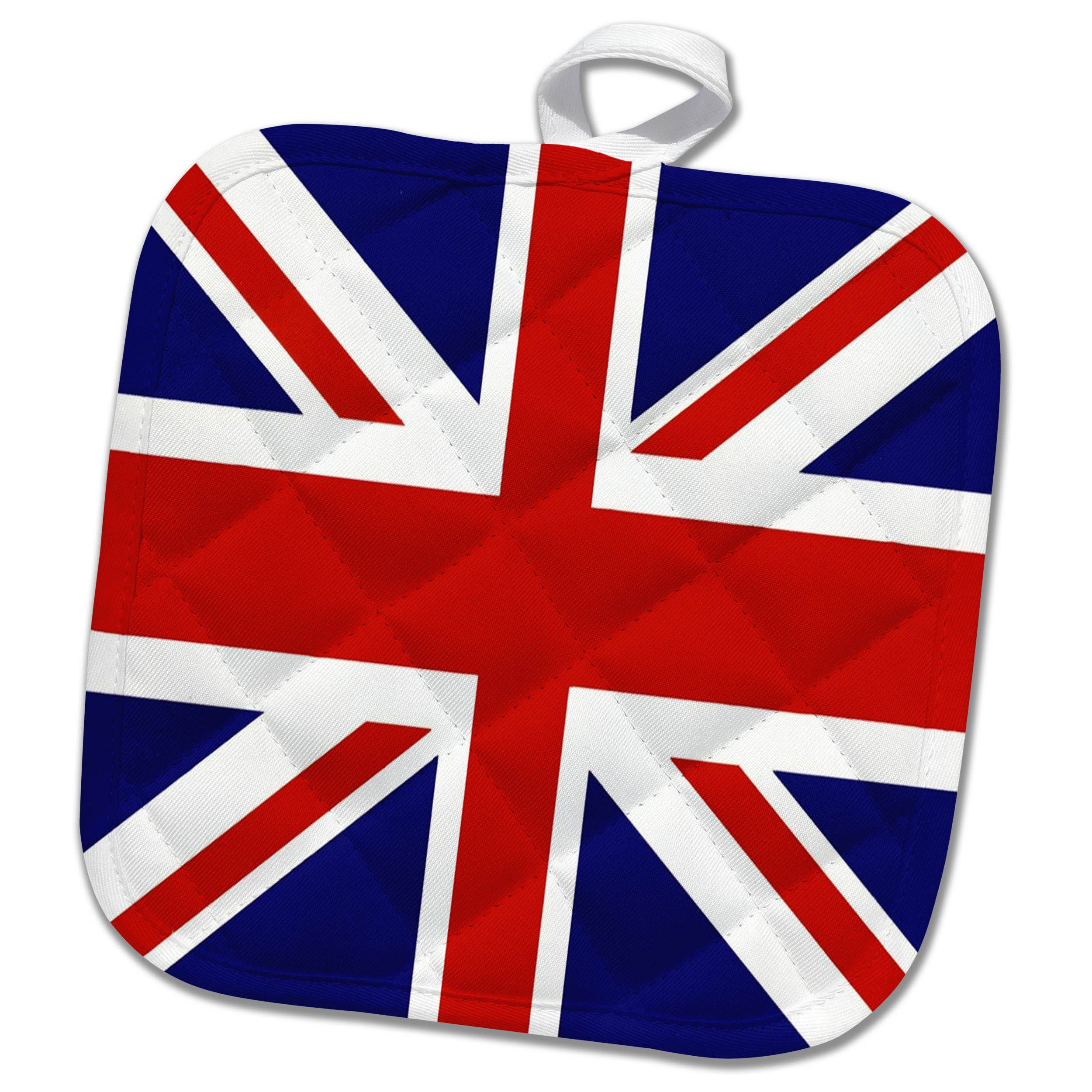 Potholder - Union Jack Flag, Potholder -Size 8x8"