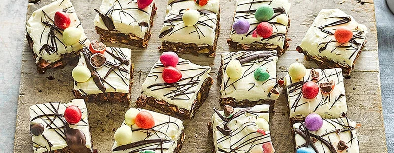 Easter Rocky Road Cheesecake Bars