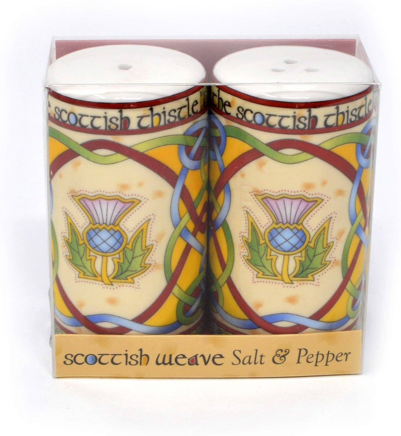 Salt & Pepper Porcelain Scottish Thistle Shakers