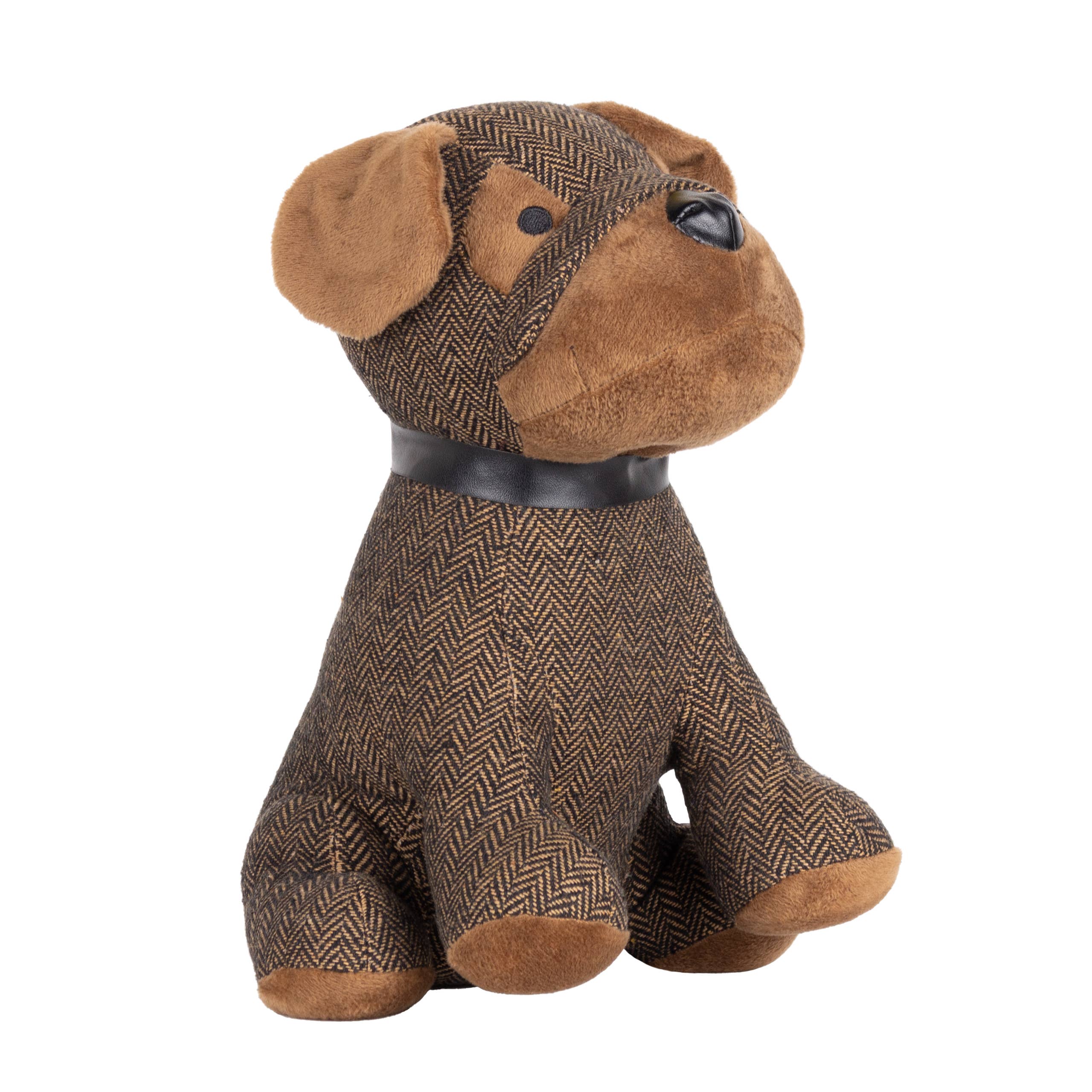 Door Stop - Boston Herringbone Brown (10" x 7" approx)
