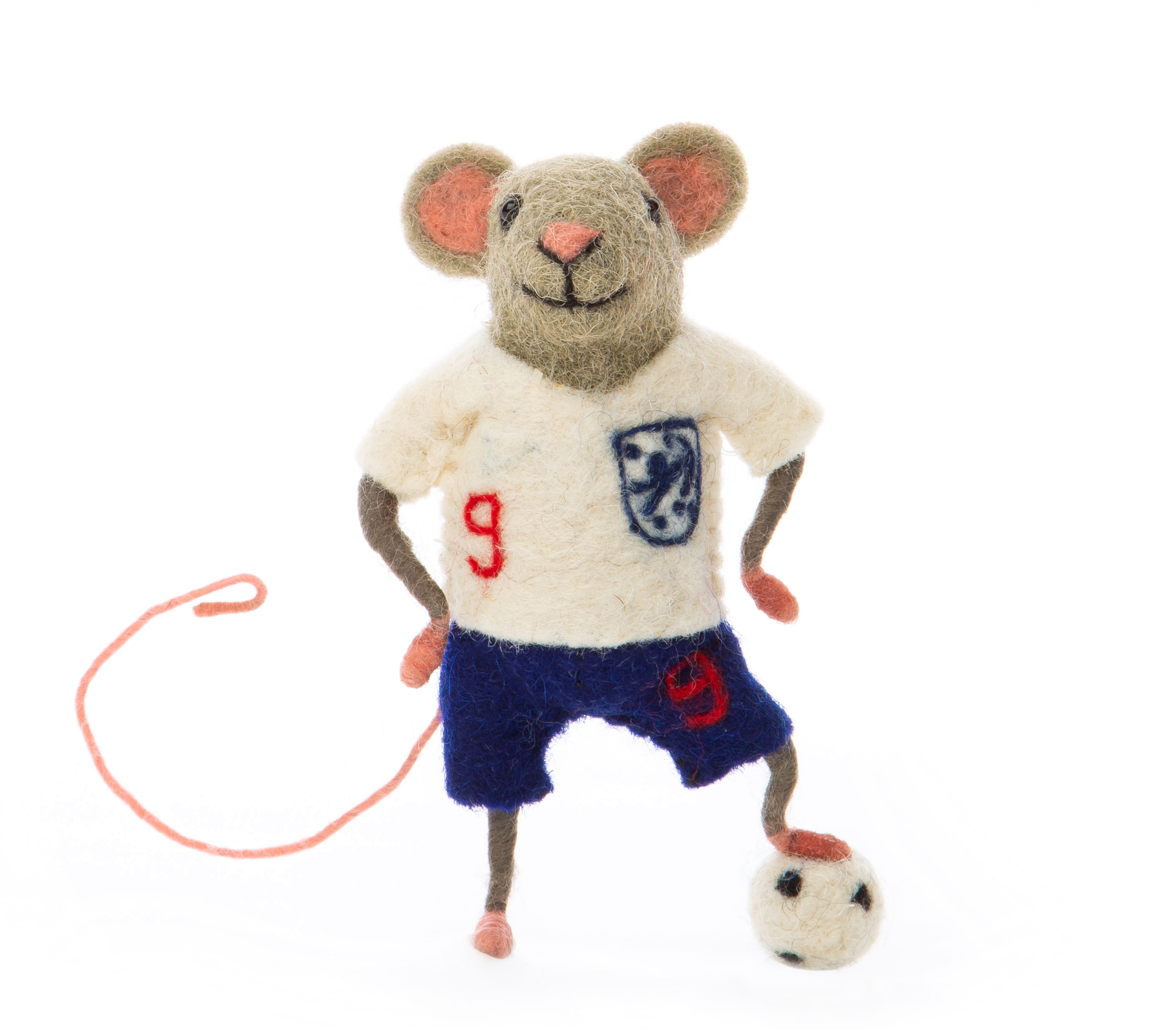 Felt Mouse - England Footballer 5" x 2.5"