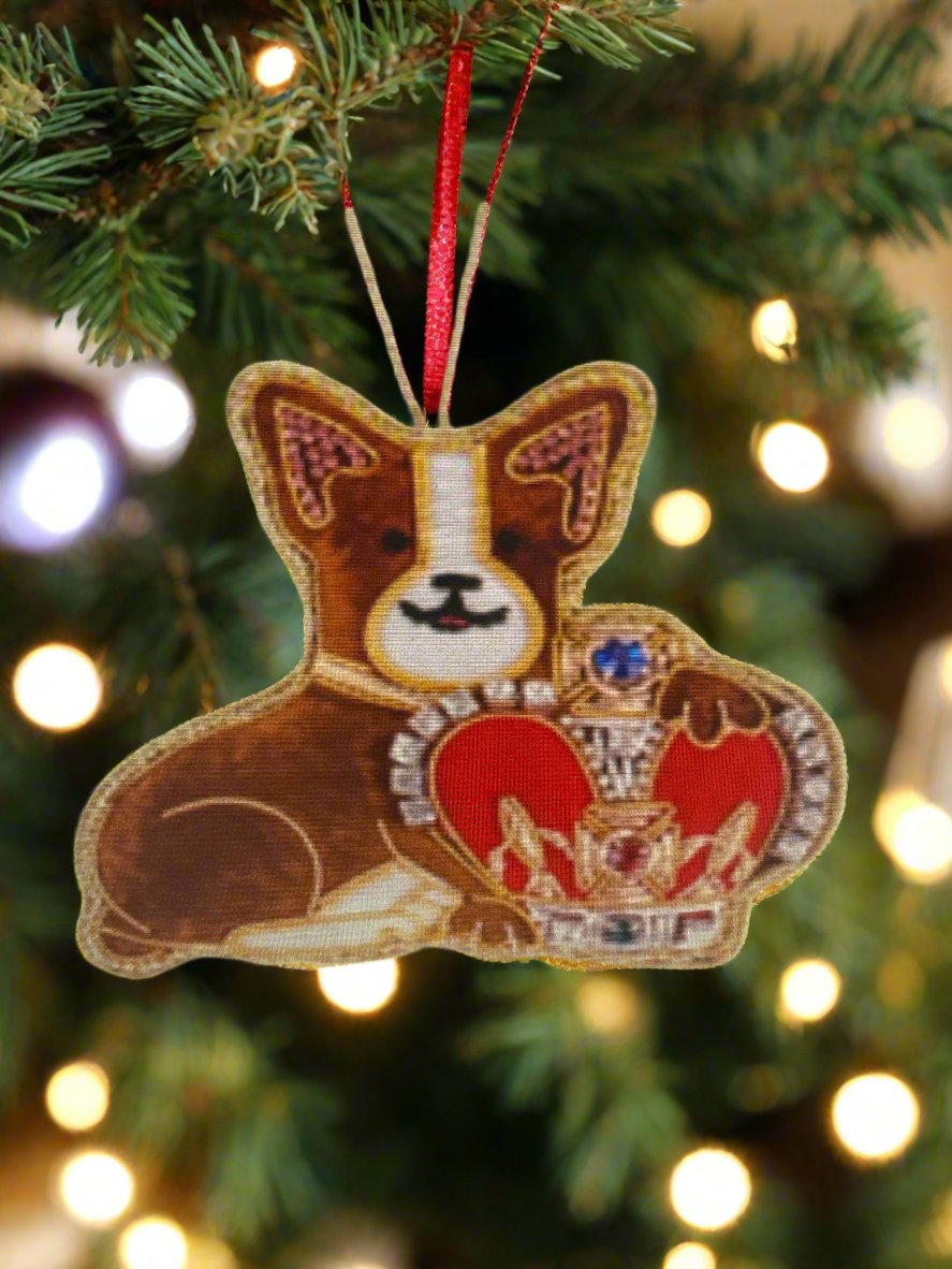 #15 Tinker Tailor Corgi Dog Christmas Ornament