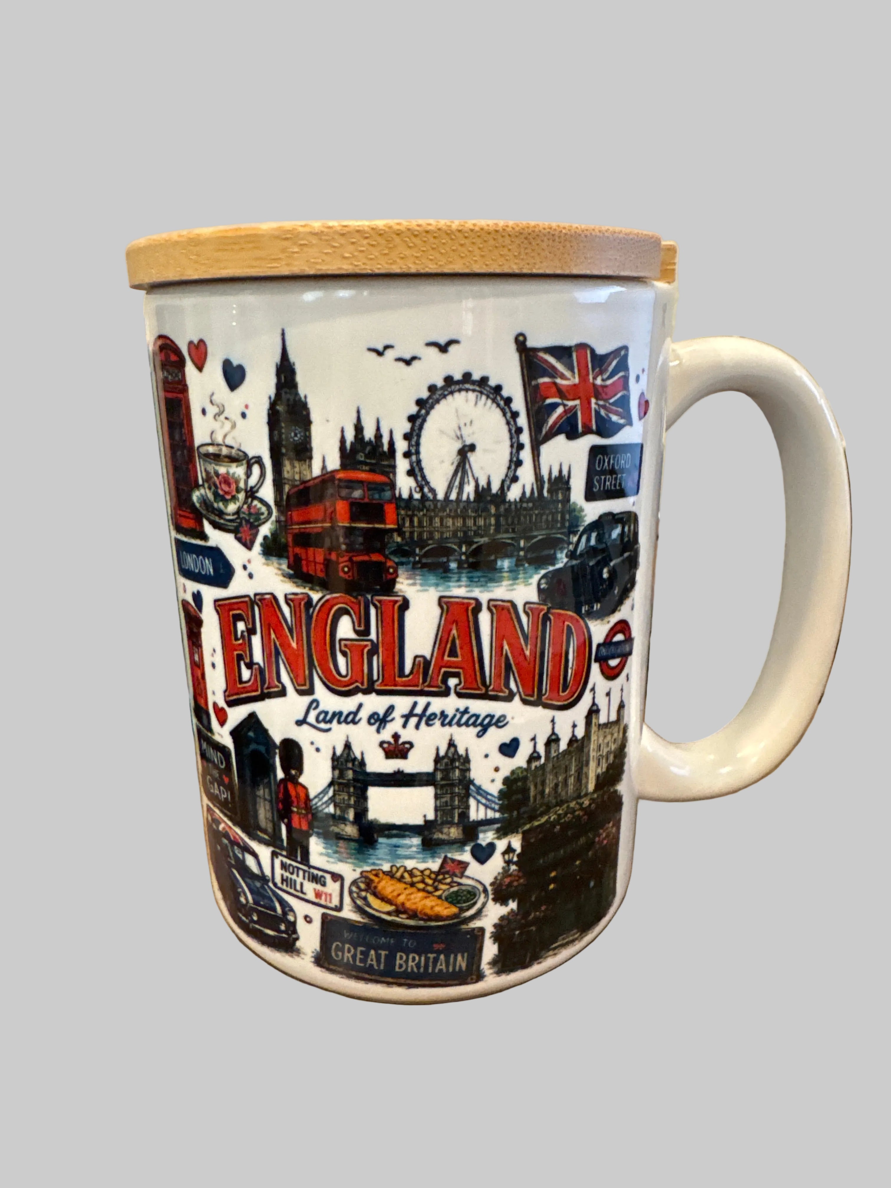 Mug 15oz Handmade Design - England "Land of Heritage"