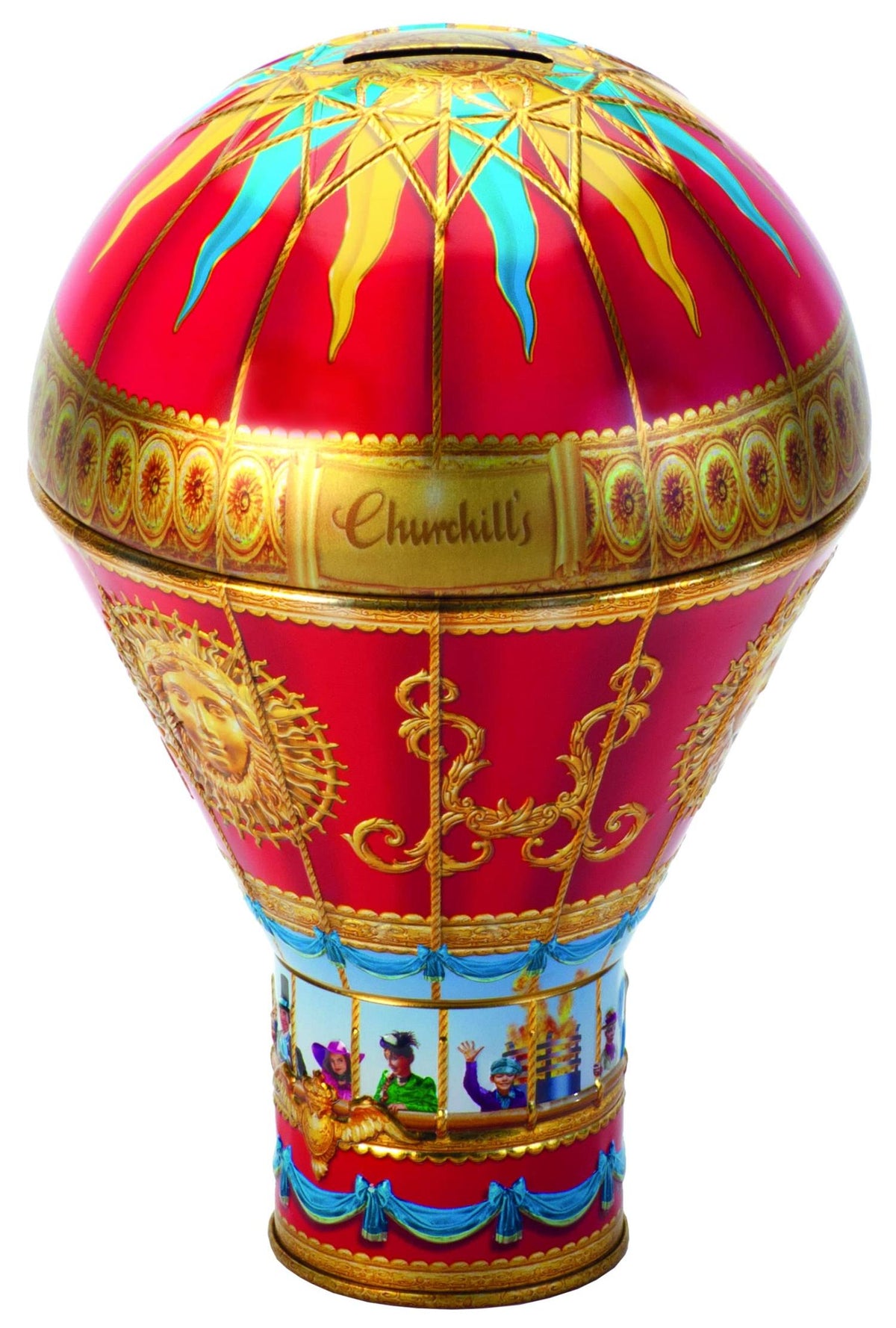 Churchill's Chocolate Fudge Balloon Tin Red 150g