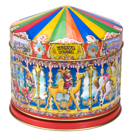 Churchills Vanilla Fudge in Metal Tin Carousel 300g