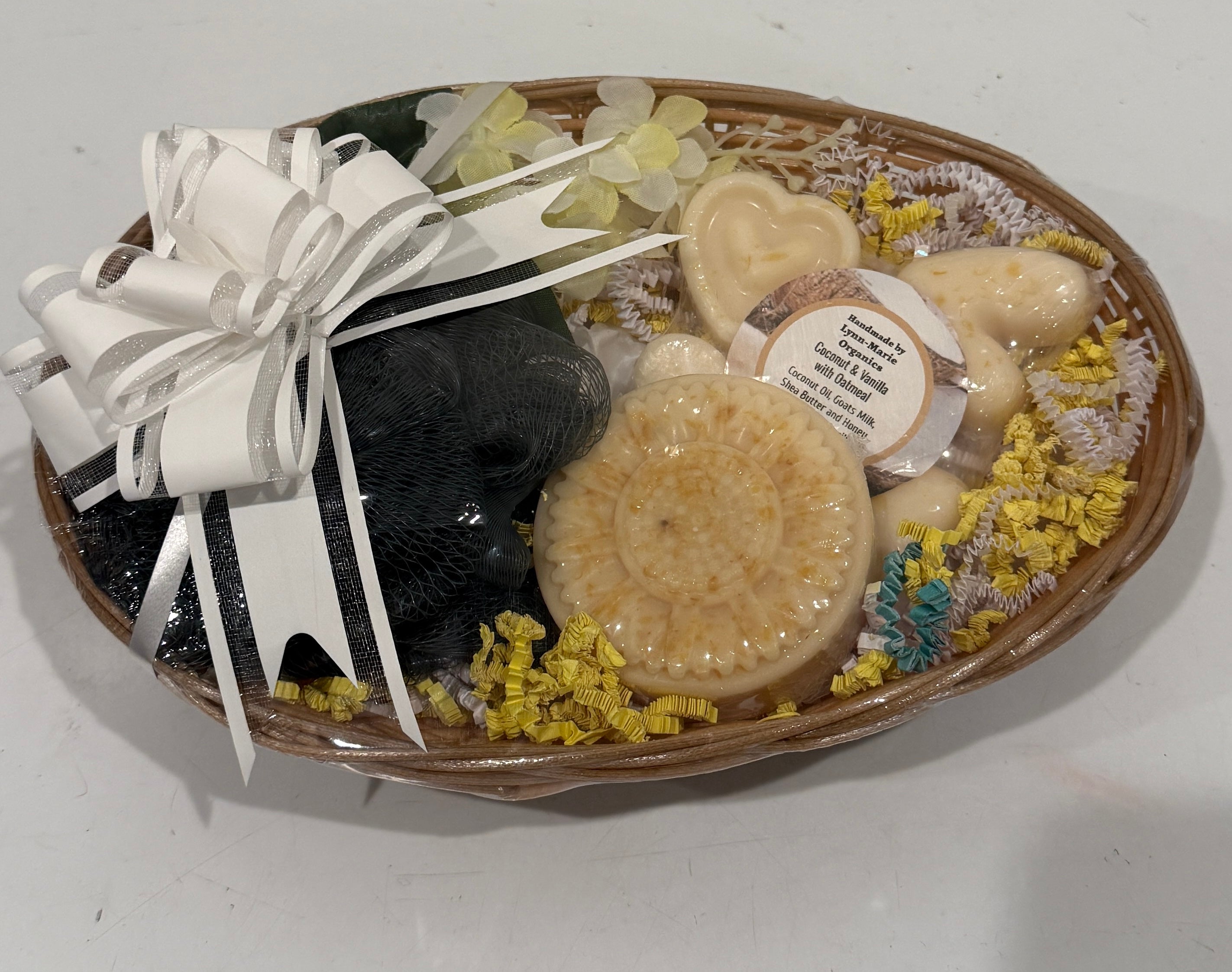 Gift Soap Basket - Lynn Marie Organics Homemade Coconut Lime & Vanilla