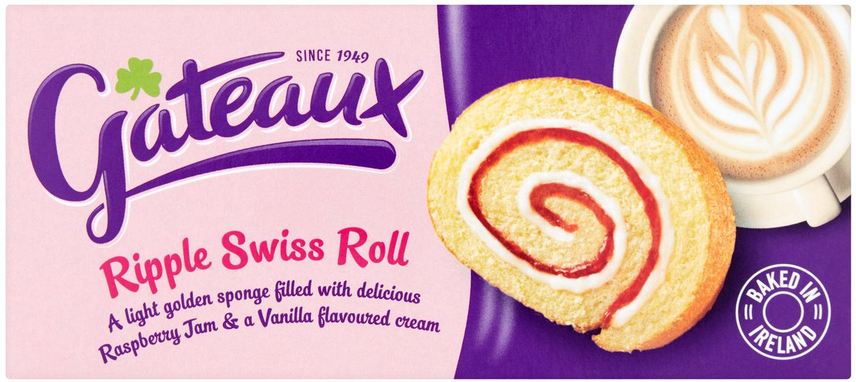Gateaux Ripple Swiss Roll 205g (0.5lb Ship weight)