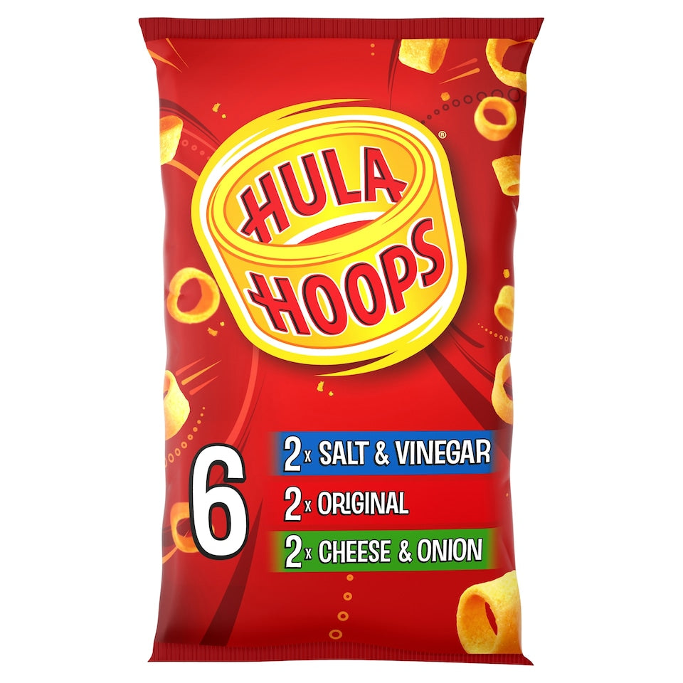 Hula Hoops Assorted 6 Pack 144g