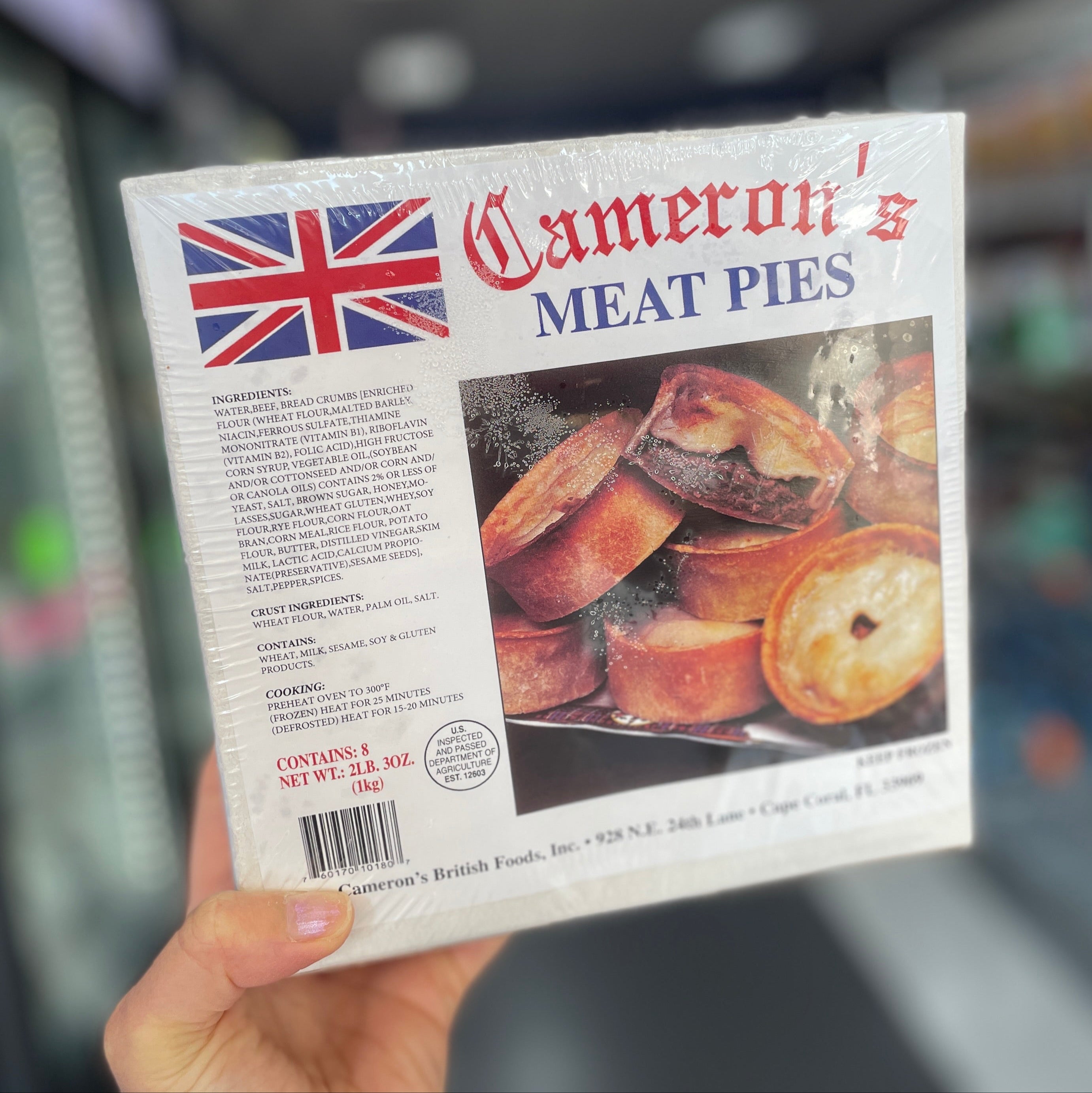 Cameron's Meat Pie 8pk 3lb towards 6lb frozen minimum