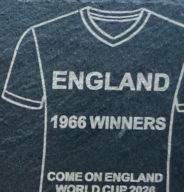 2026 England Slate Coaster (1966 Winners) 4" x 4"