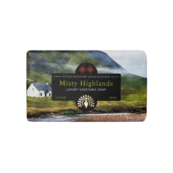Luxury Soap Bar 190g - Cunningham Collection - Misty Highlands- Jasmine