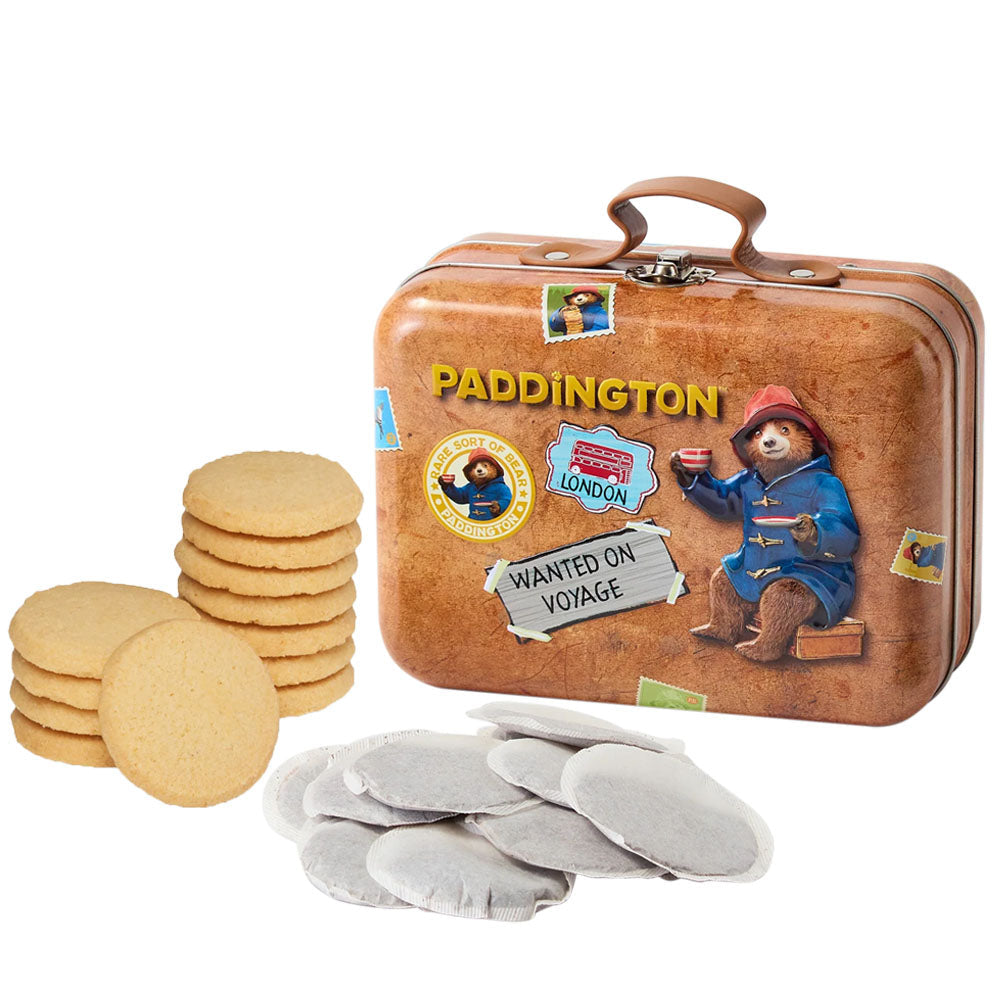 Paddington Bear English Breakfast Tea Bags with Shortbread Biscuits Tin 275g