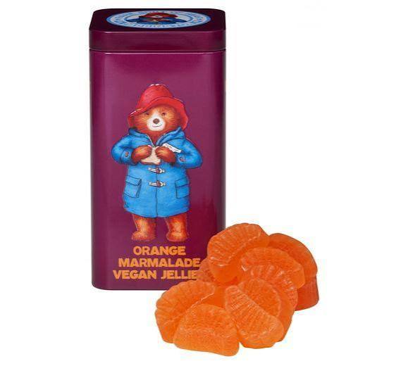 Paddington Bear Tin with Vegan Orange Marmalade Jelly Sweets 140g