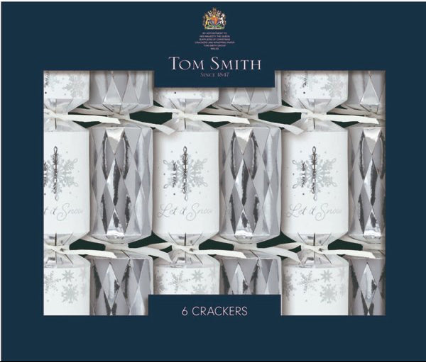 Tom Smith Silver Luxury Tree Crackers (6x8")