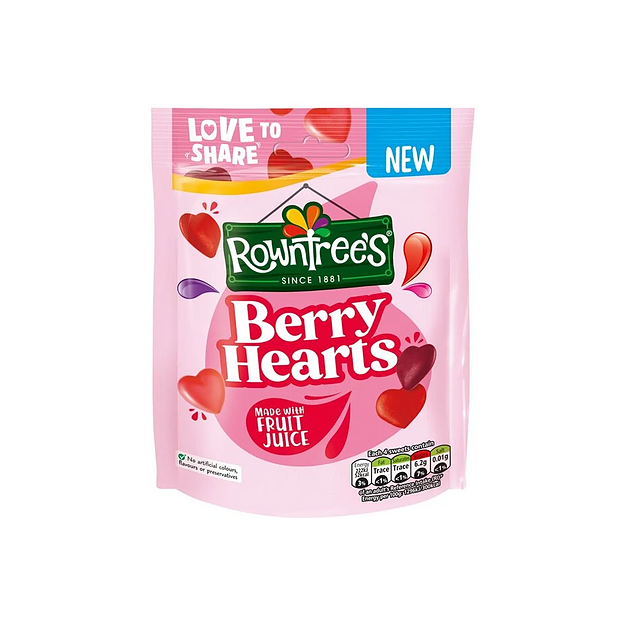 Rowntree's Berry Hearts Pouch 115g