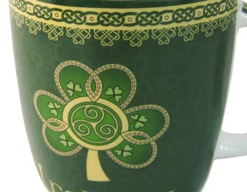 Mug - Irish Shamrock Spiral Ceramic