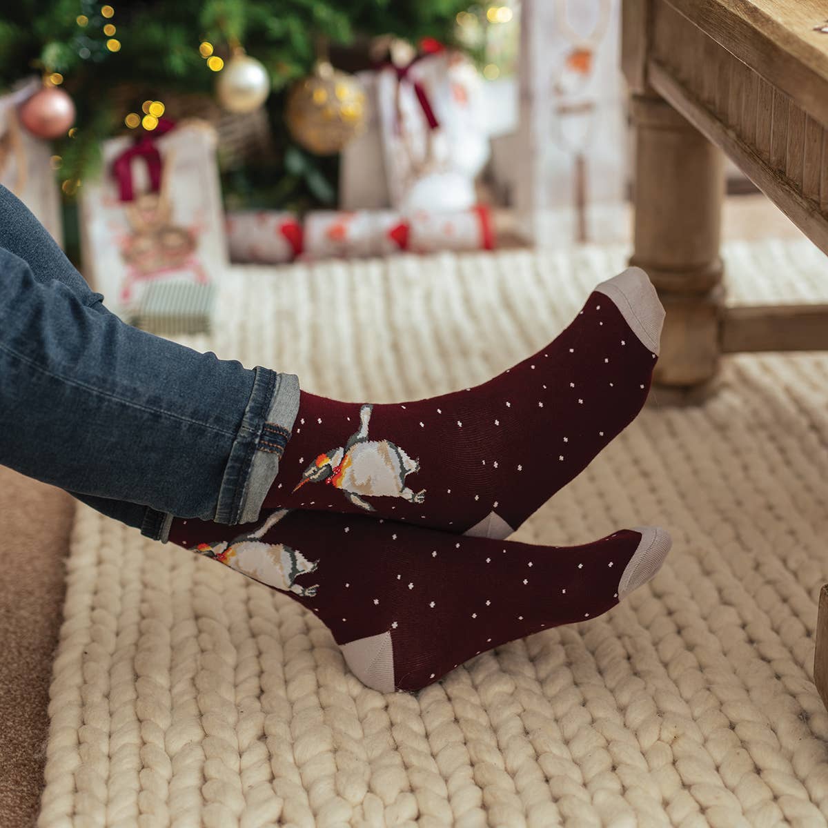 Men's Christmas Socks Chrsitmas King - Penguin